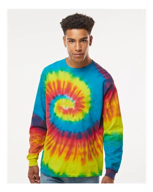 Colortone 2000 Langarm-T-Shirt im Tie-Dye-Look