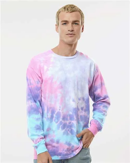 Colortone 2000 Langarm-T-Shirt im Tie-Dye-Look