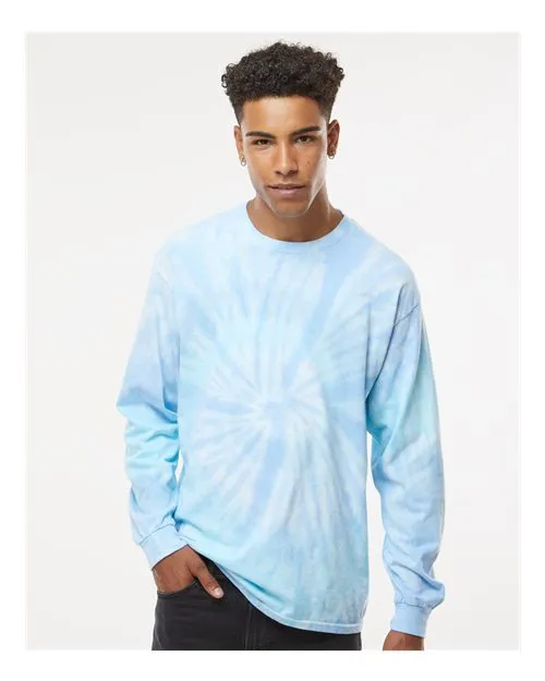 Colortone 2000 Langarm-T-Shirt im Tie-Dye-Look