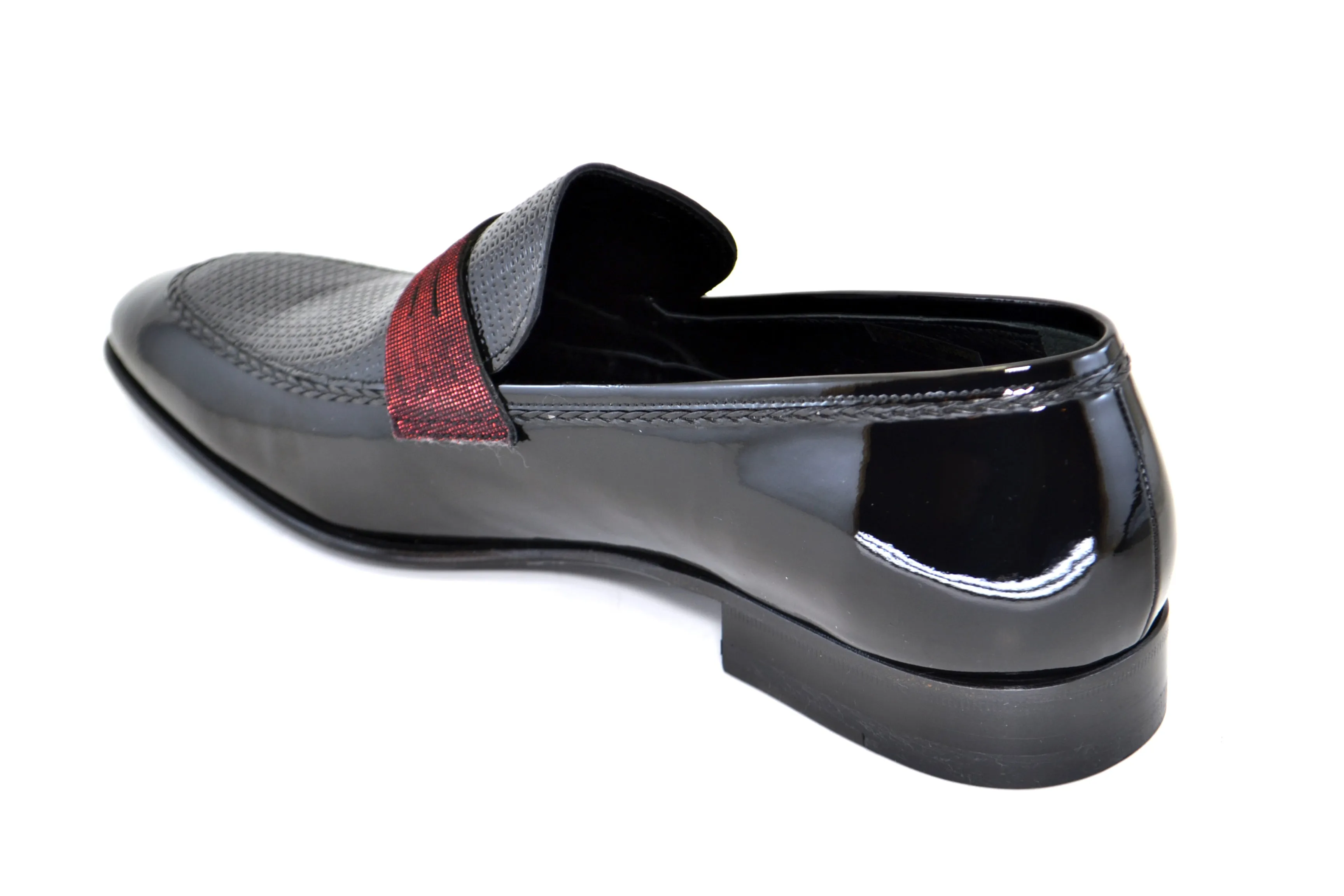 Corrente Lackleder Penny Loafer Schwarz
