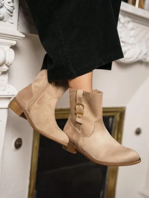 Dijeaux Vegan Wildleder Knöchelstiefel | Sand