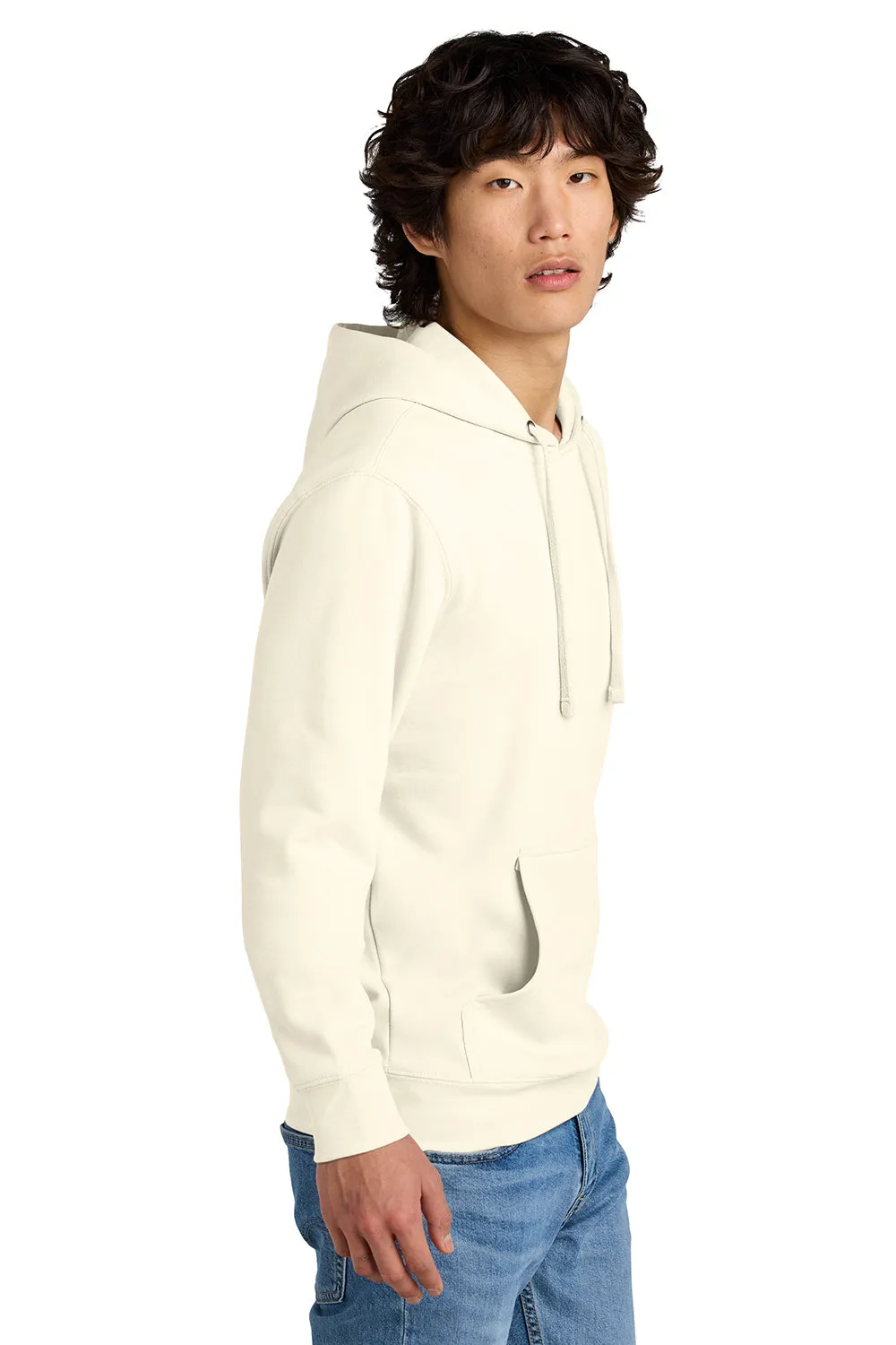 District Herren Sehr Wichtiger Fleece Kapuzenpullover Hoodie mit Kangaroo-Tasche - Gardenia