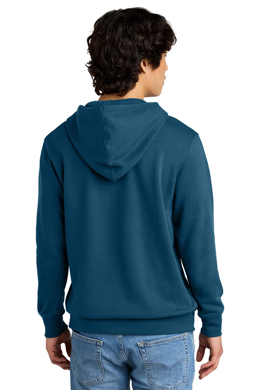 District Herren Sehr Wichtiger Fleece Kapuzenpullover Hoodie mit Kangaroo-Tasche - Neptunblau