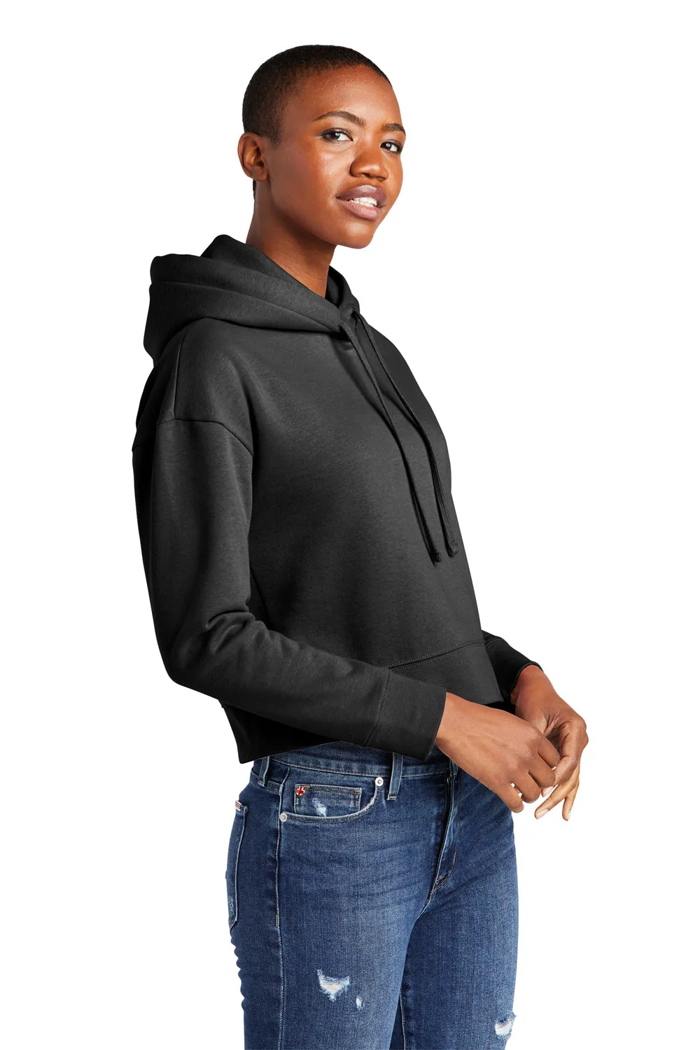 District Damen V.I.T. Fleece Kapuzenpullover Hoodie - Schwarz