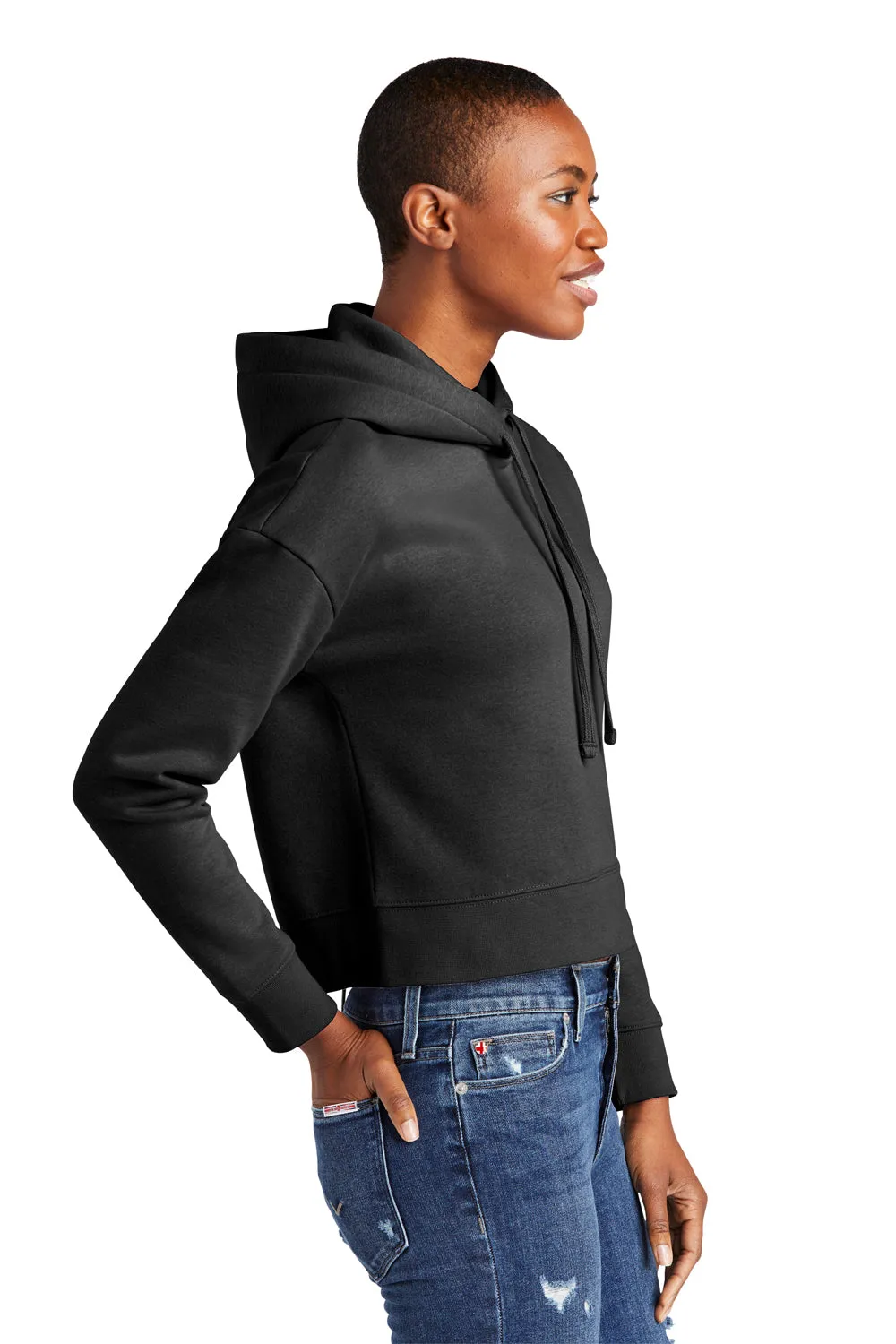 District Damen V.I.T. Fleece Kapuzenpullover Hoodie - Schwarz