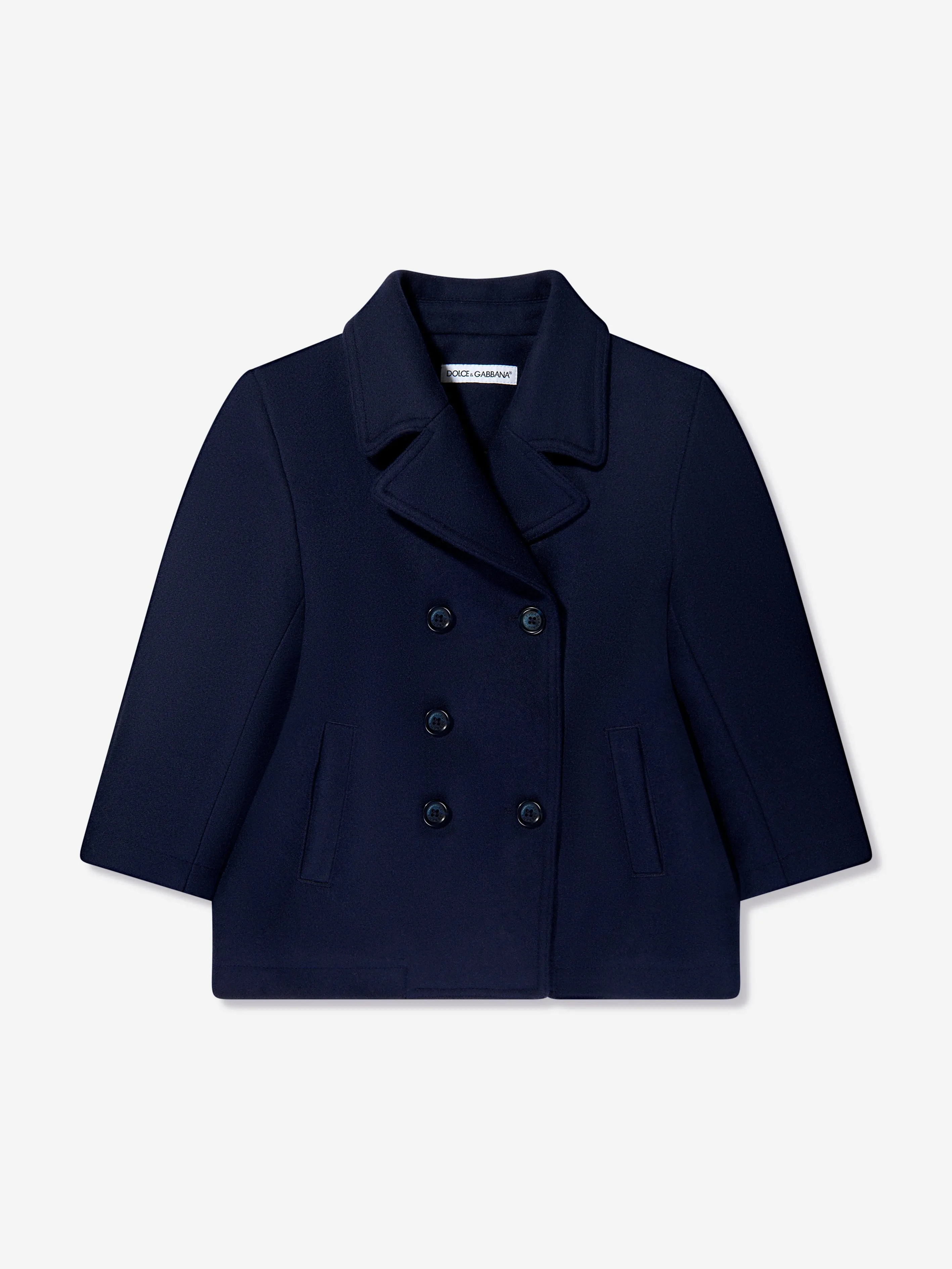 Dolce & Gabbana Jungen Peacoat in Marineblau