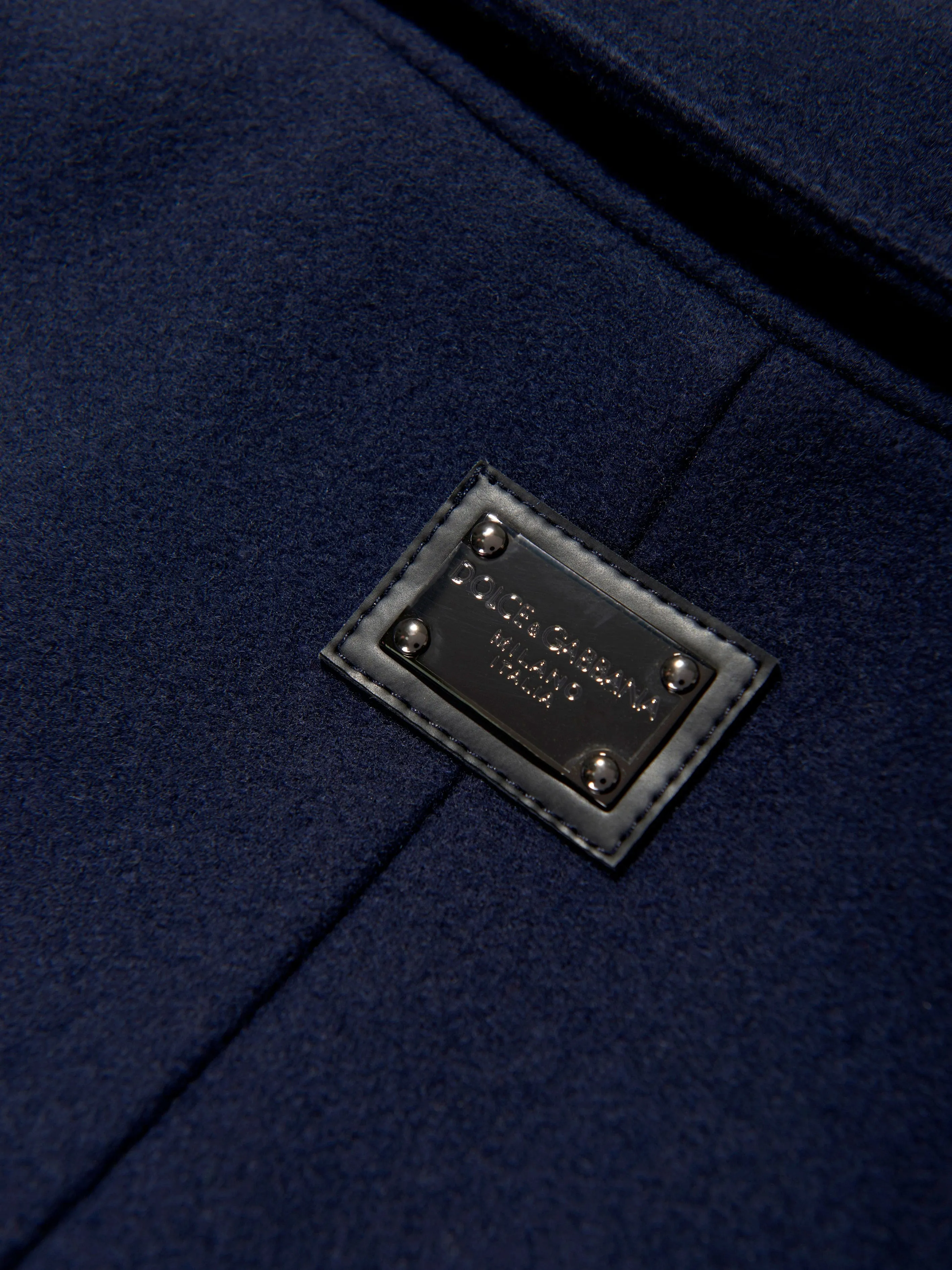Dolce & Gabbana Jungen Peacoat in Marineblau