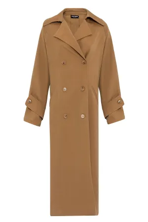 Doppelreihiger Übergroßer Trenchcoat