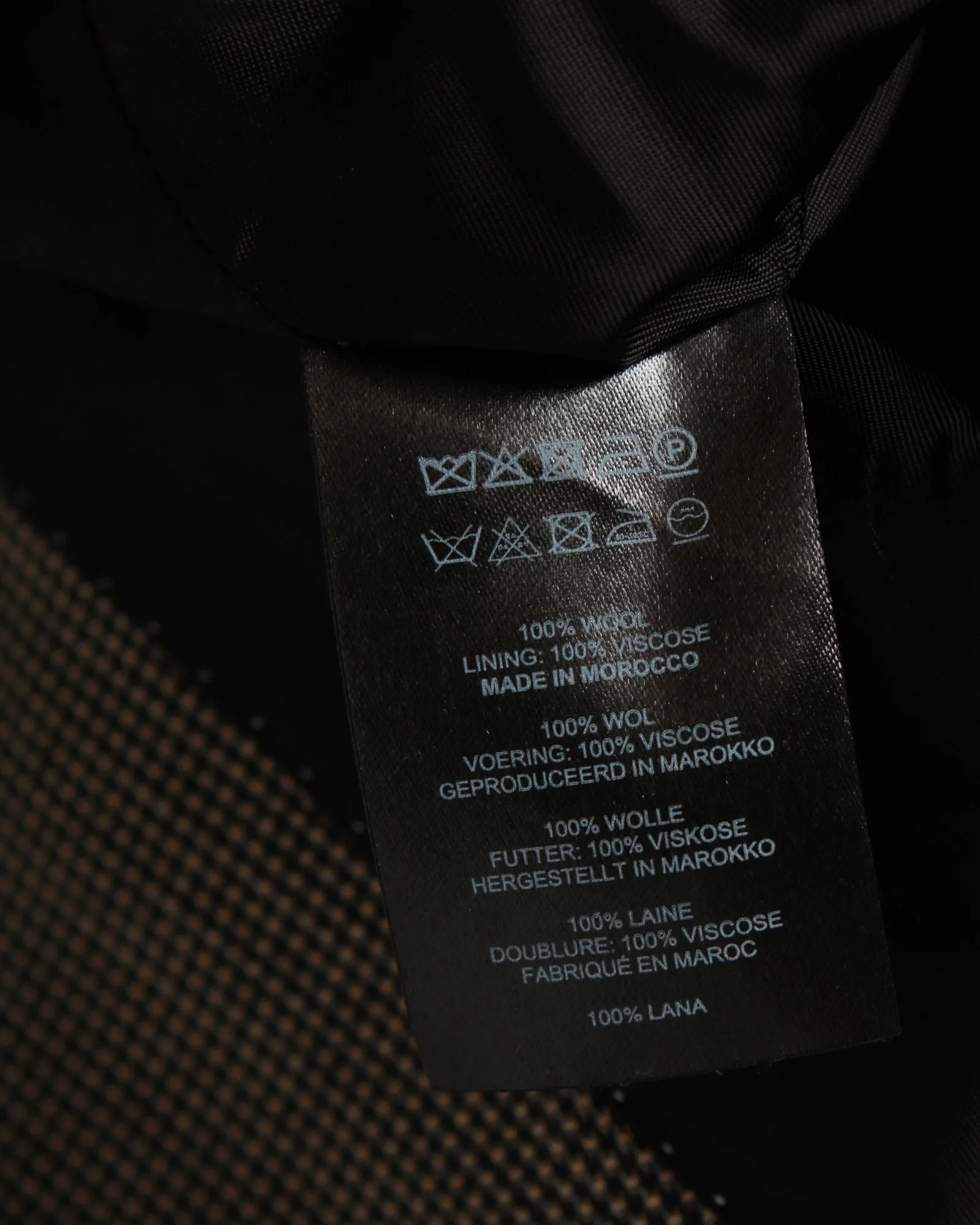Dries Van Noten Pinella Karo drapiertes Panel gerade Bein Hose in Braun Wolle