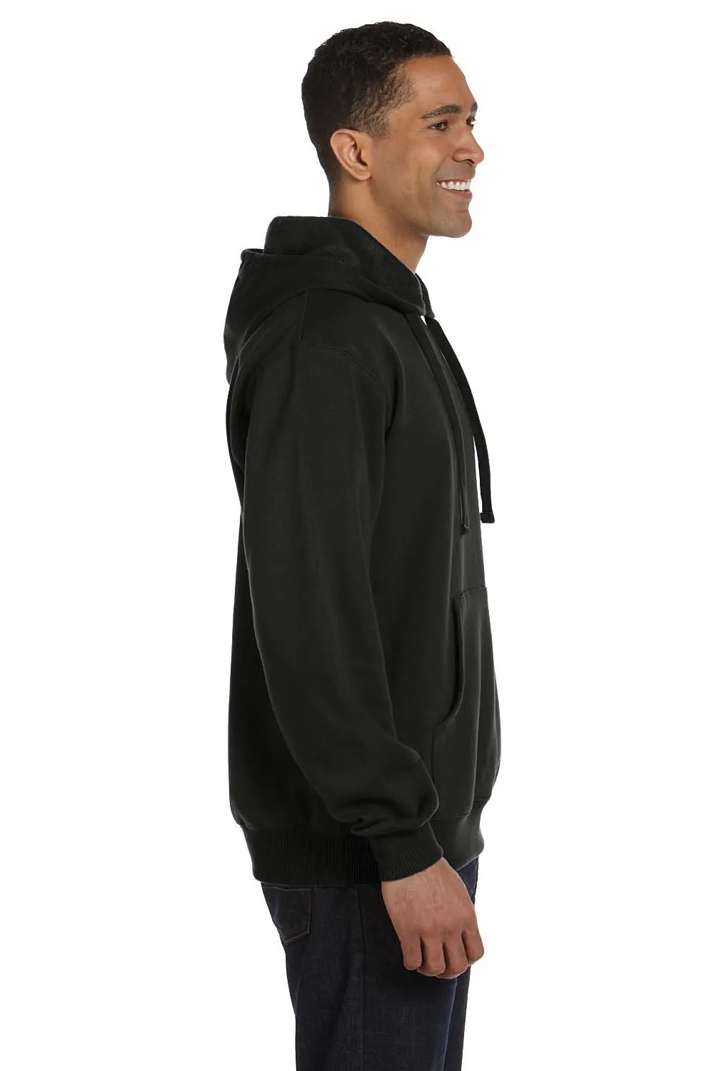 Econscious Herren Kapuzenpullover Hoodie mit Kangaroo-Tasche - Schwarz