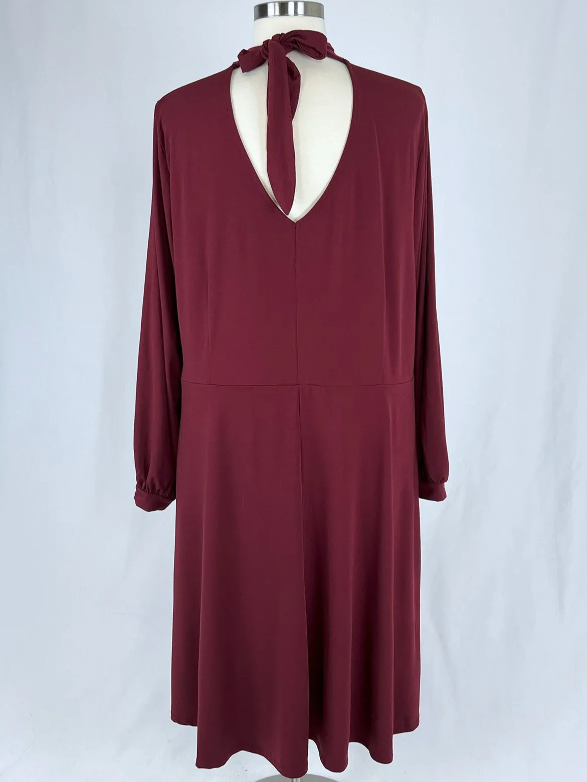 eloquii Größe 28 Burgunderrotes Kleid