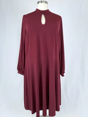 eloquii Größe 28 Burgunderrotes Kleid
