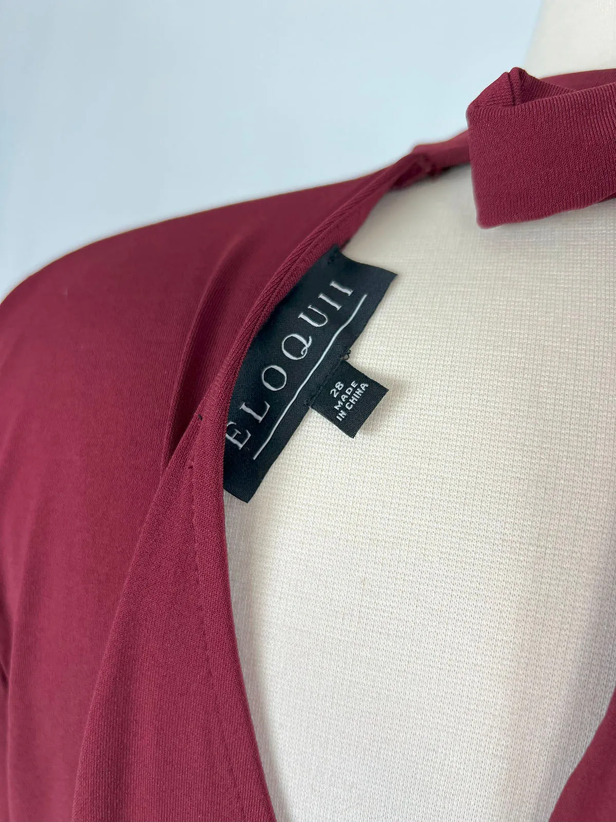 eloquii Größe 28 Burgunderrotes Kleid