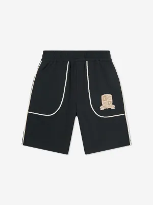 Emporio Armani Jungen Logo Bermuda-Shorts in Marineblau