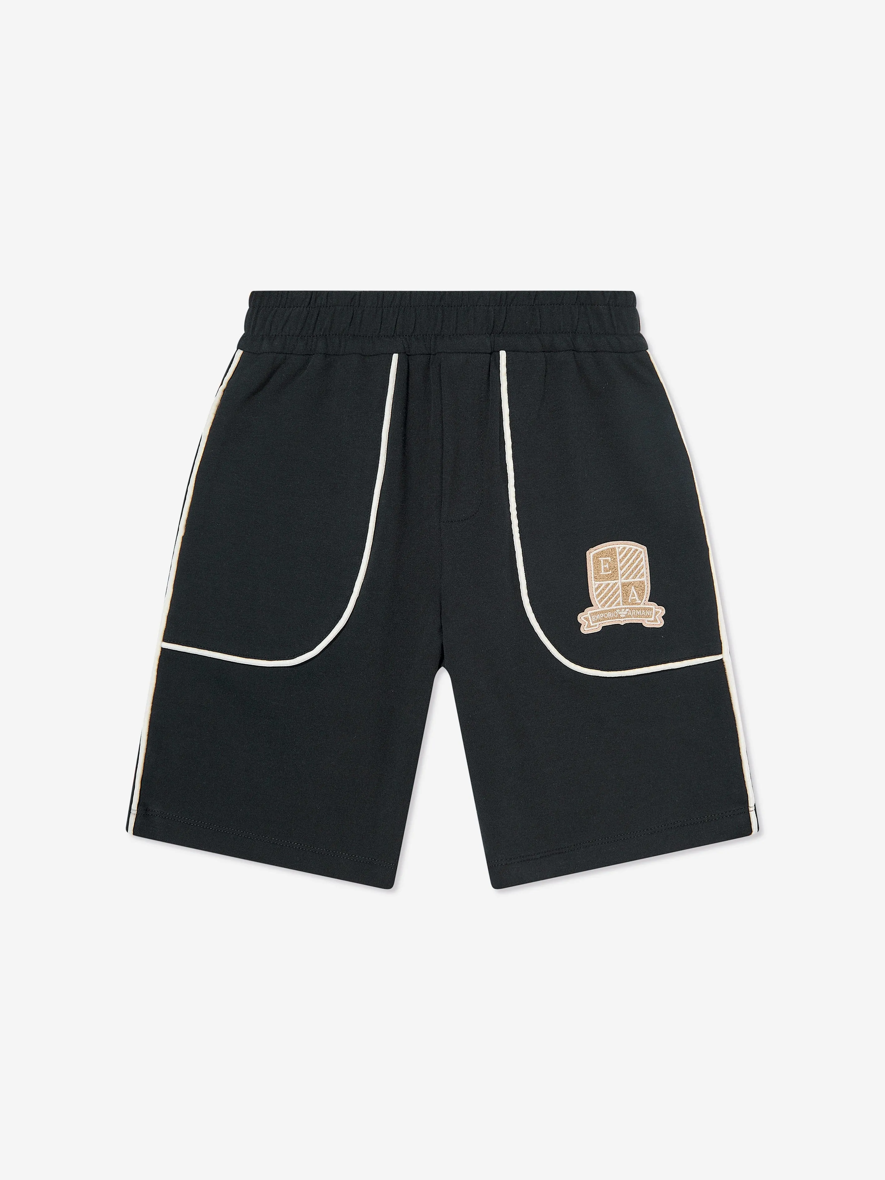 Emporio Armani Jungen Logo Bermuda-Shorts in Marineblau