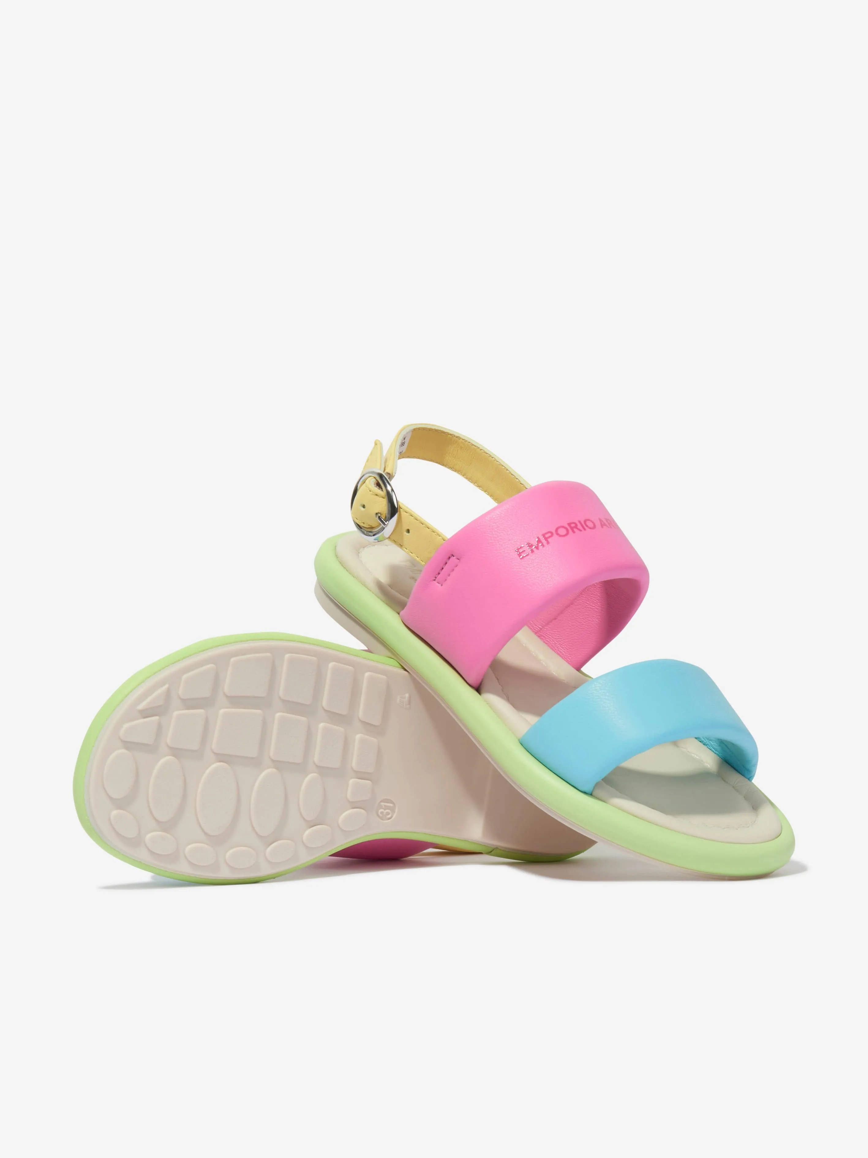 Emporio Armani Mädchen Leder Sandalen in Mehrfarben