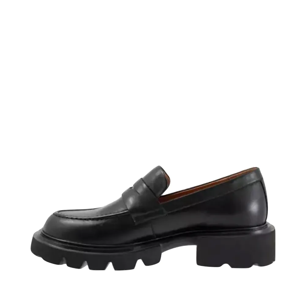 EOS Footwear Damen Ade Penny Leder-Loafer in Schwarz