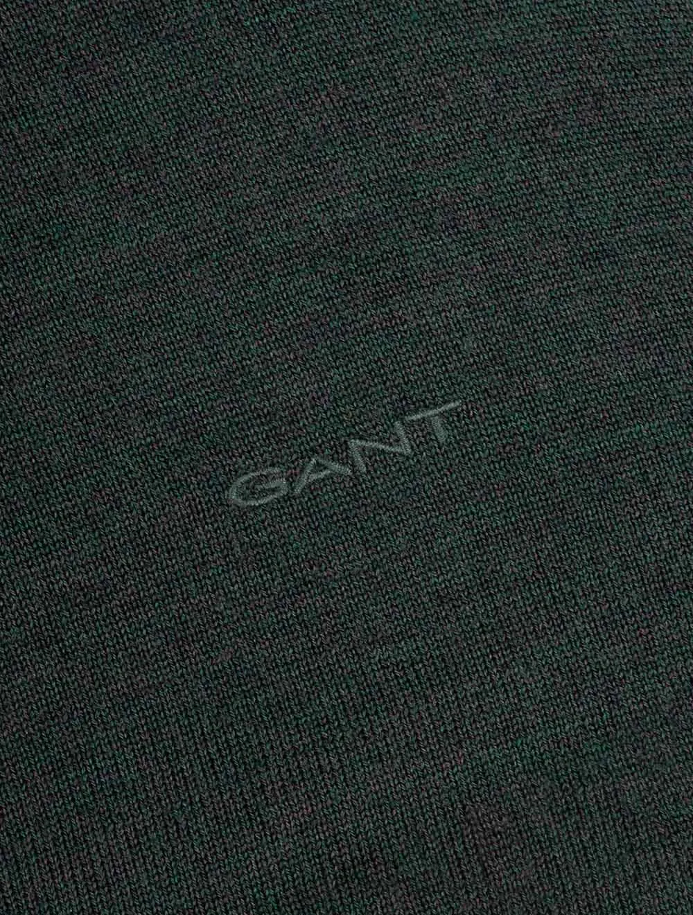 Extrafeine Merinowolle Halbzip Tartan Grün