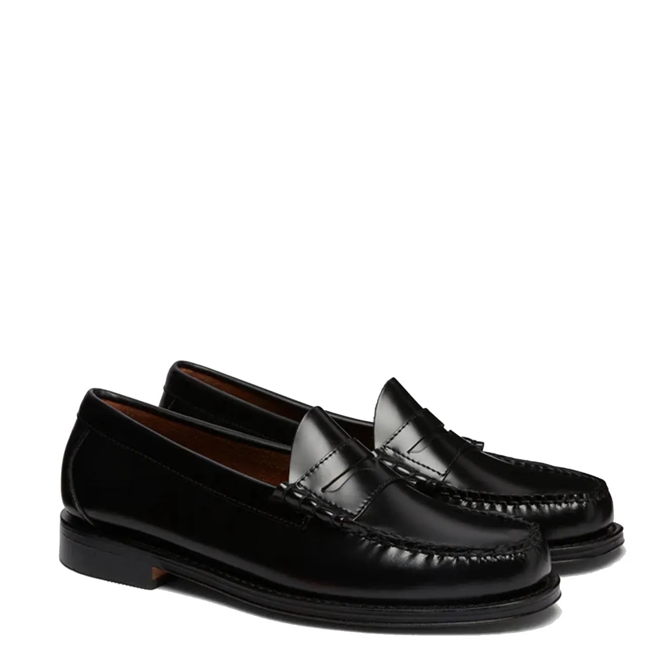 G.H.Bass Weejuns Larson Penny Loafers aus schwarzem Leder