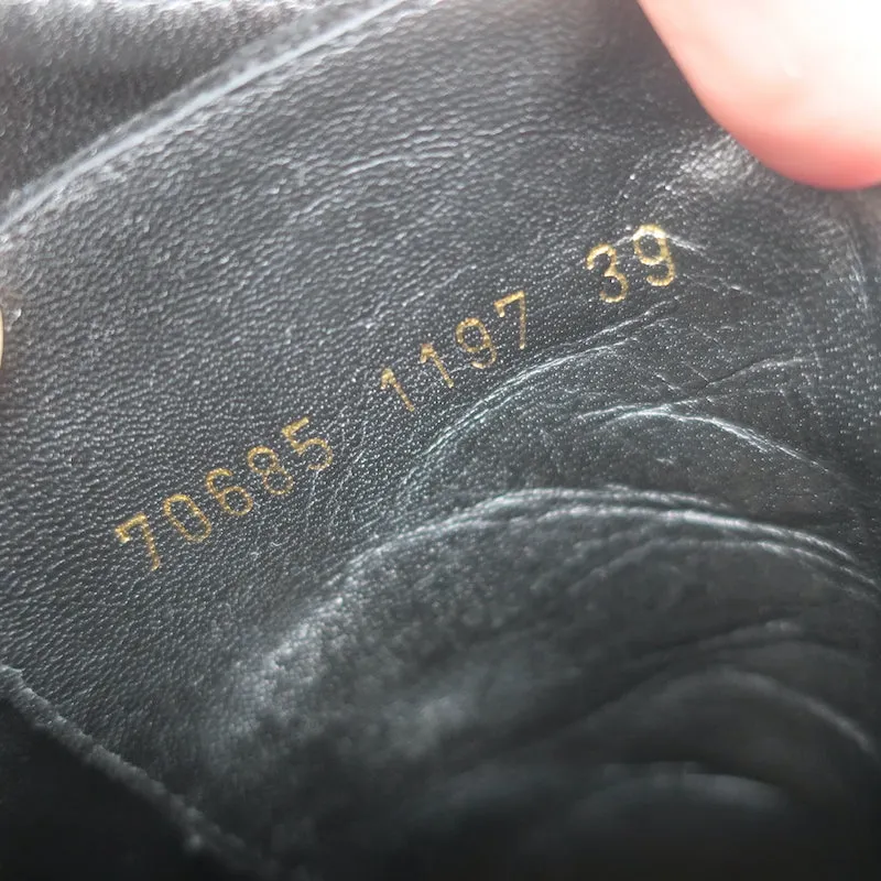 Gianvito Rossi Croft Seitlicher Reißverschluss Kampfstiefel Schwarz Wildleder Größe 39 Schnürstiefelette