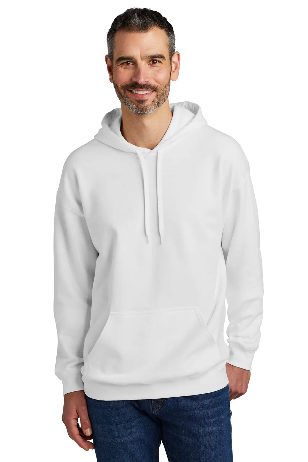 Gildan Herren Softstyle Kapuzenpullover Hoodie mit Kangaroo-Tasche - Weiß