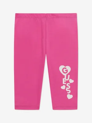 Mädchen Logo Leggings in Rosa