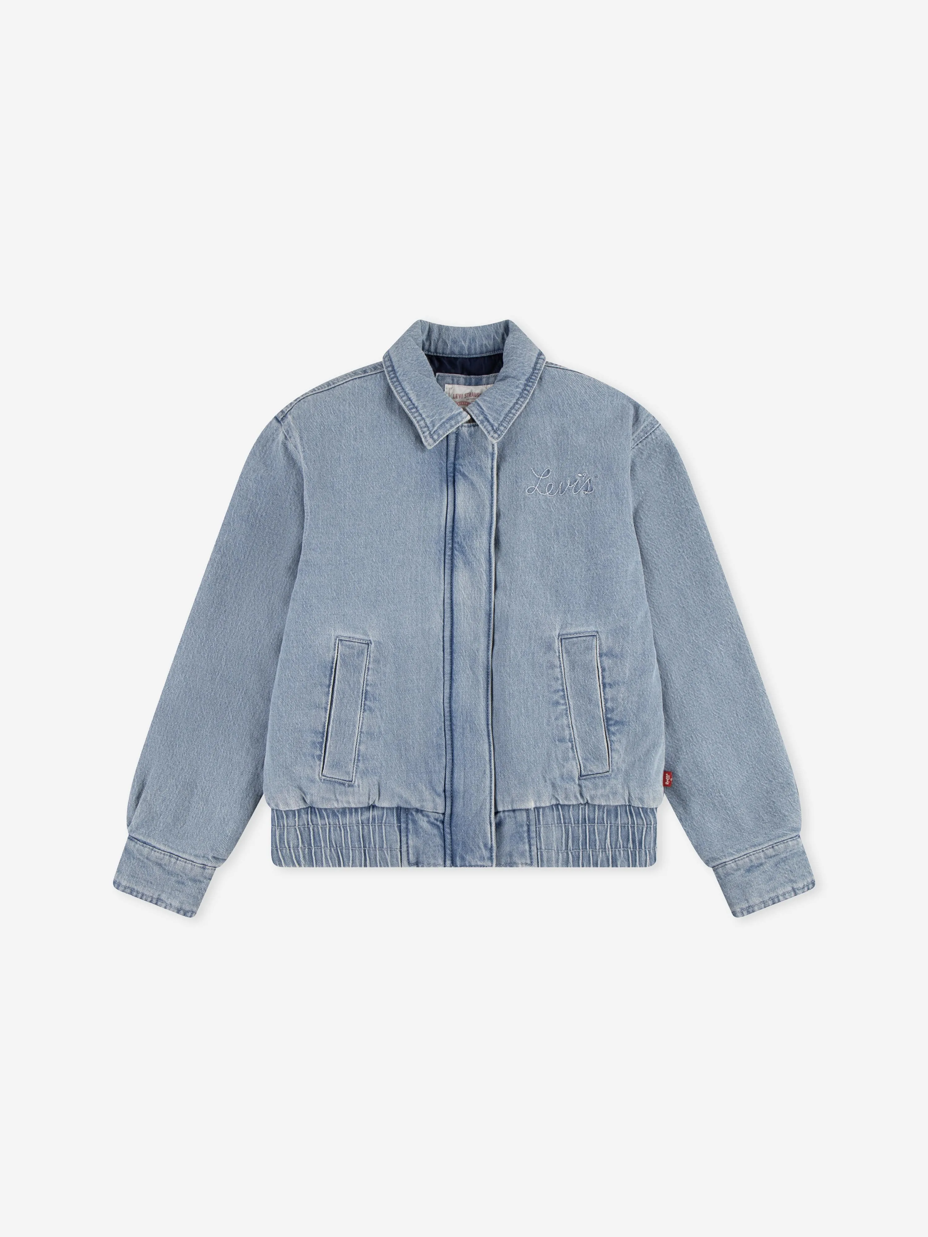 Mädchen Retro Denim Trucker Jacke in Blau
