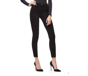Good Legs Kunstleder Slim Hose In Schwarz