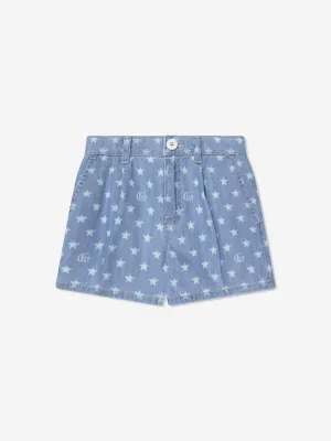 Gucci Kids Denim Shorts in Blau