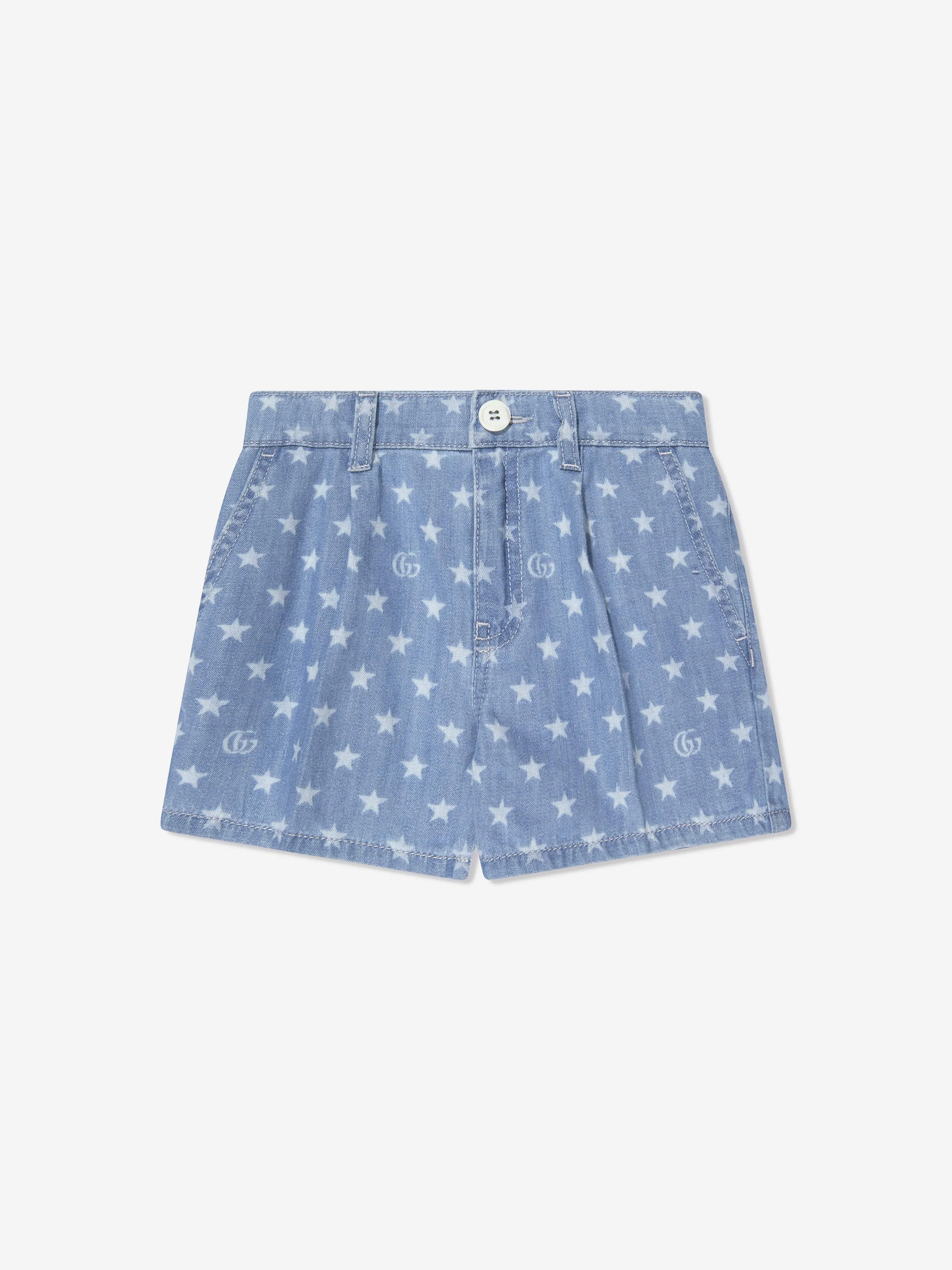 Gucci Kids Denim Shorts in Blau