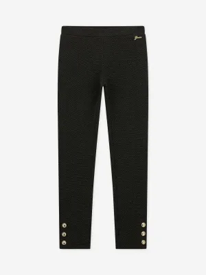 Guess Girls Jacquard Leggings in Schwarz