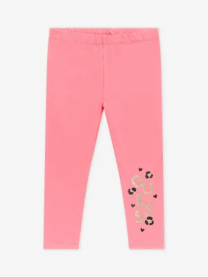 Guess Girls Logo Leggings in Rosa