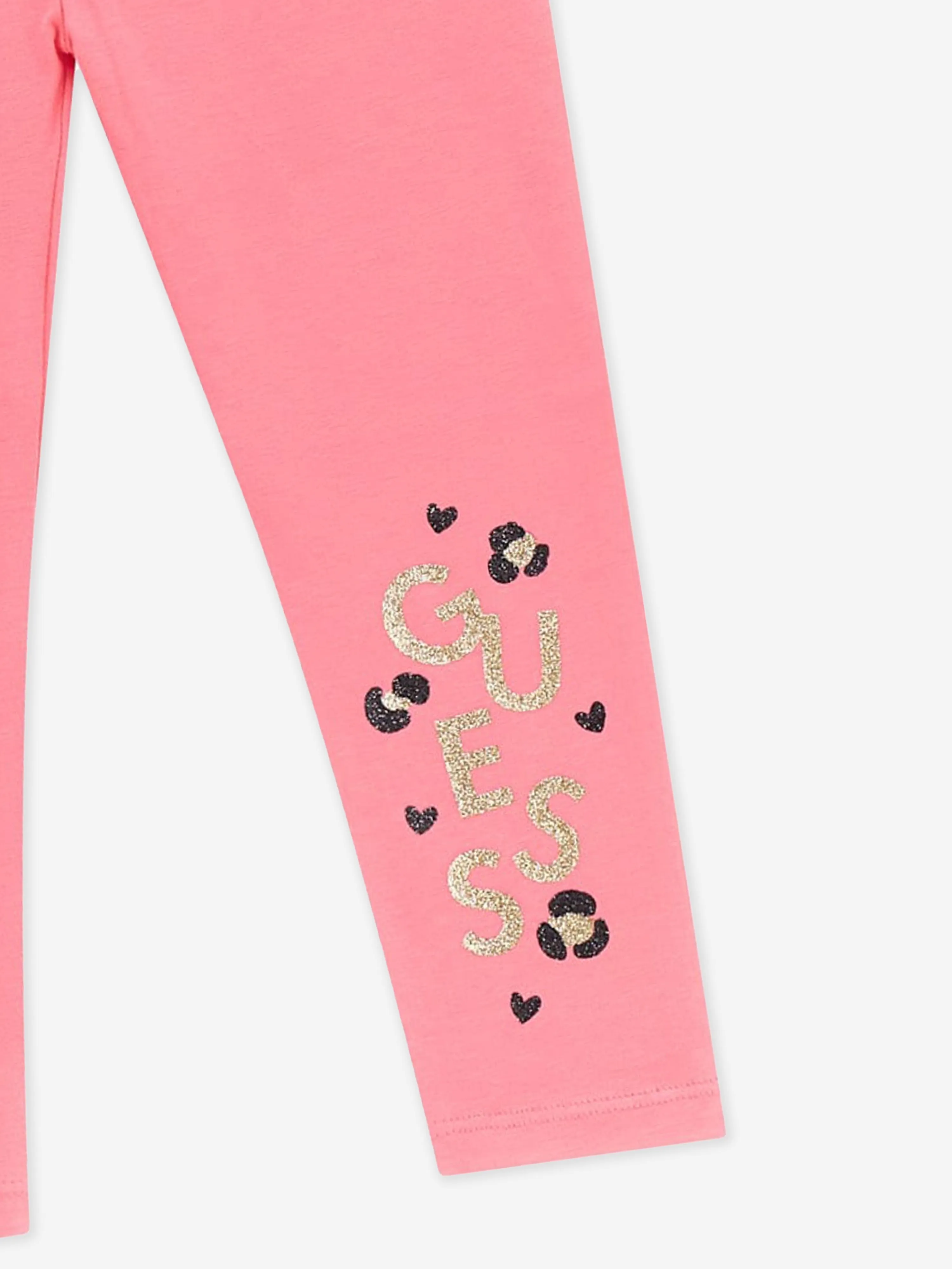 Guess Girls Logo Leggings in Rosa