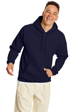 Hanes Herren EcoSmart Print Pro XP pillenbeständiger Kapuzenpullover mit Sacktasche - Sportliches Marineblau