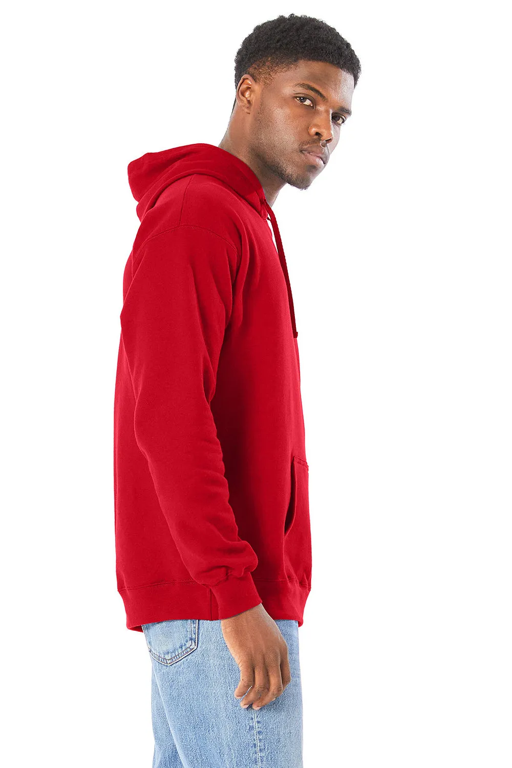Hanes Herren Perfekter Sweatshirt Kapuzenpullover mit Kangaroo-Tasche - Sportliches Rot