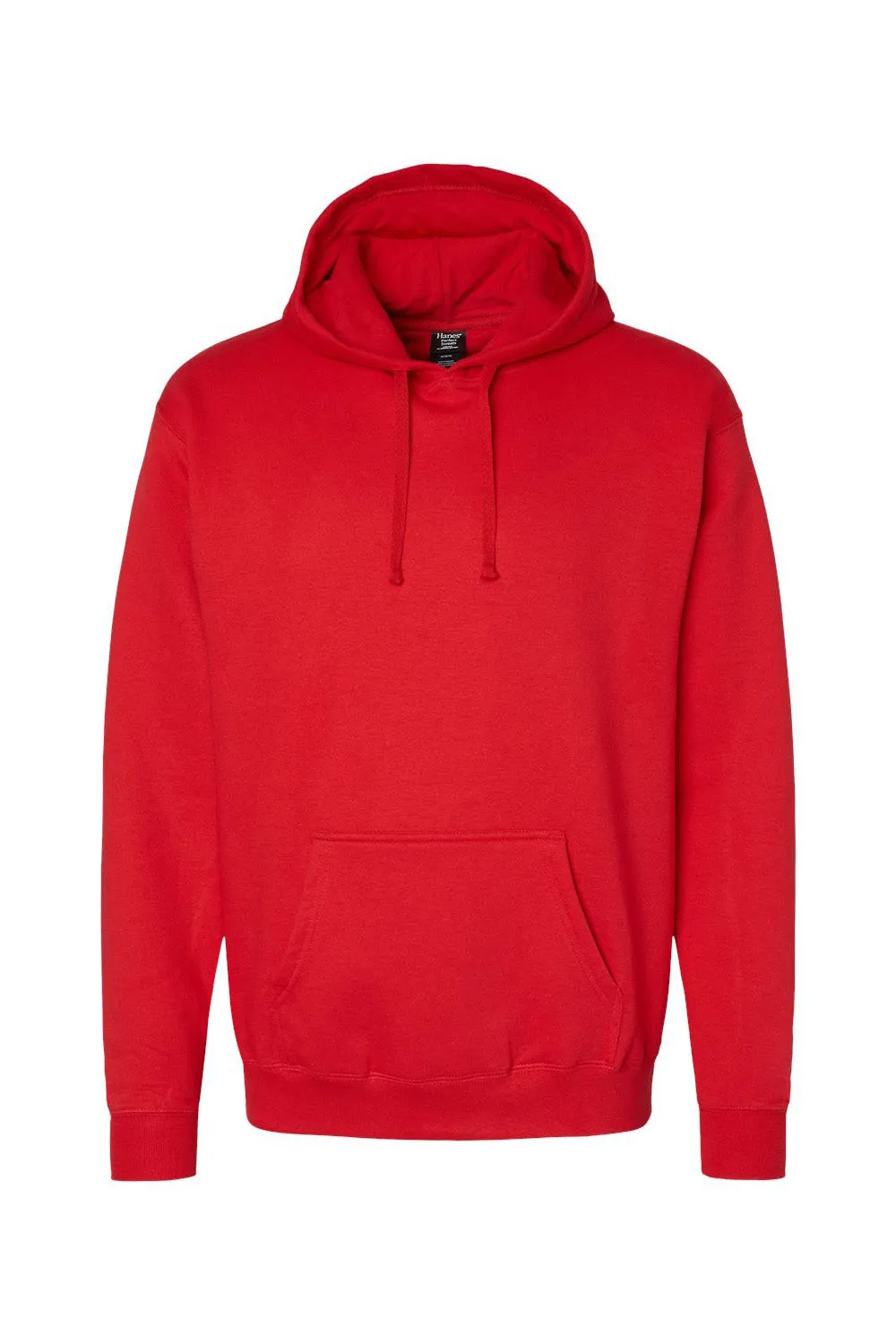 Hanes Herren Perfekter Sweatshirt Kapuzenpullover mit Kangaroo-Tasche - Sportliches Rot