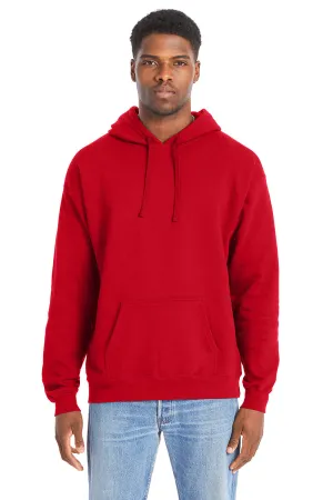 Hanes Herren Perfekter Sweatshirt Kapuzenpullover mit Kangaroo-Tasche - Sportliches Rot