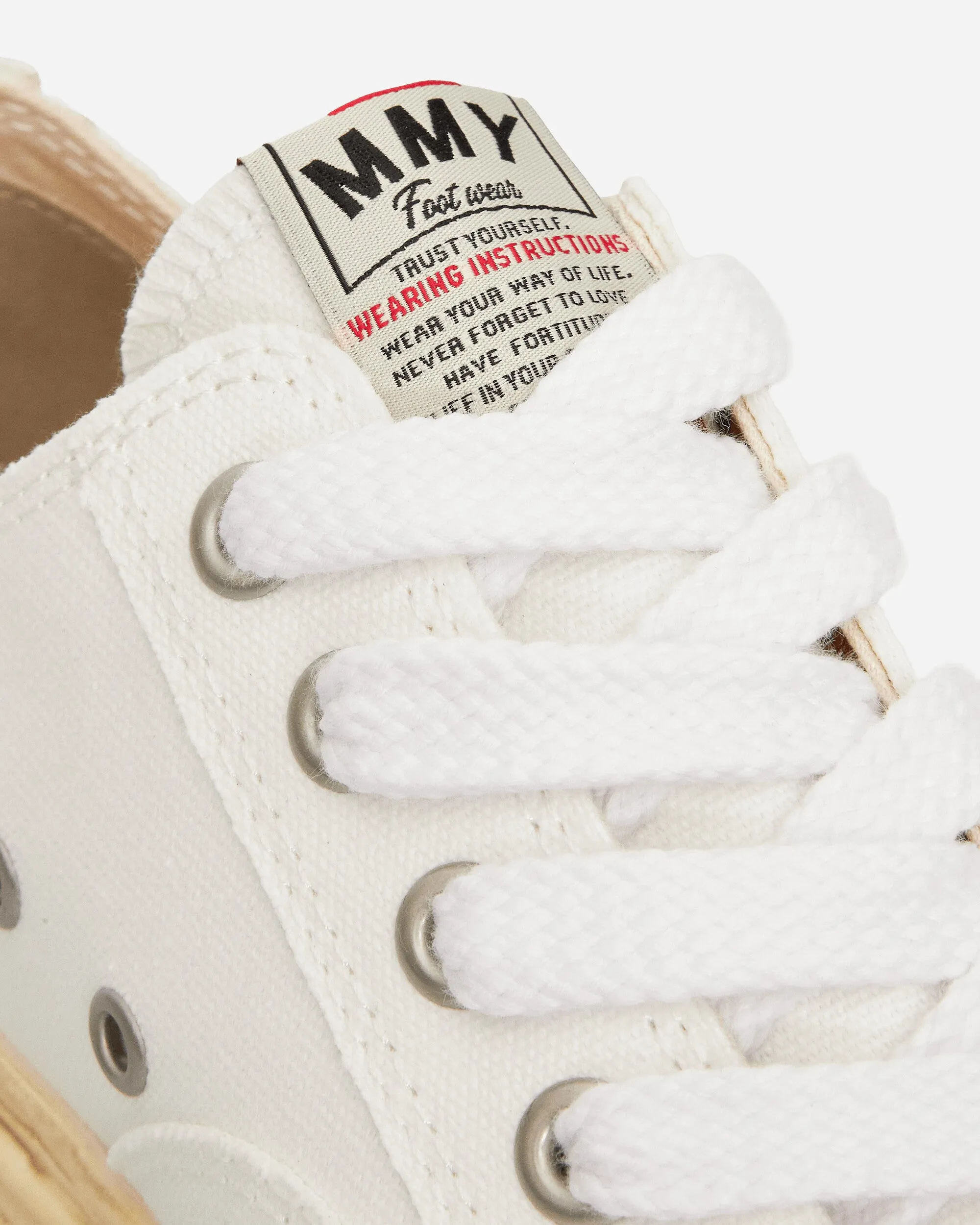 Hank OG gefärbte Sohlen Canvas Low Sneakers Weiß
