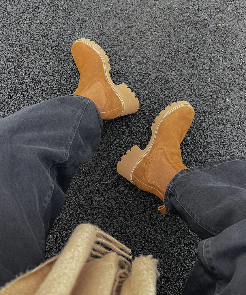 HAWK H20 STIEFELETTEN KASTANIENBRAUNES WILDLEDER