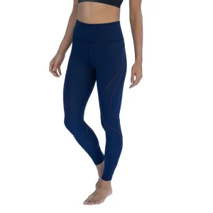 Hochtaillierende Formgebende Leggings in Marine-Aubergine