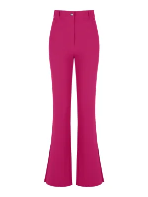 Hochtaillierte Hose mit Seitenschlitz