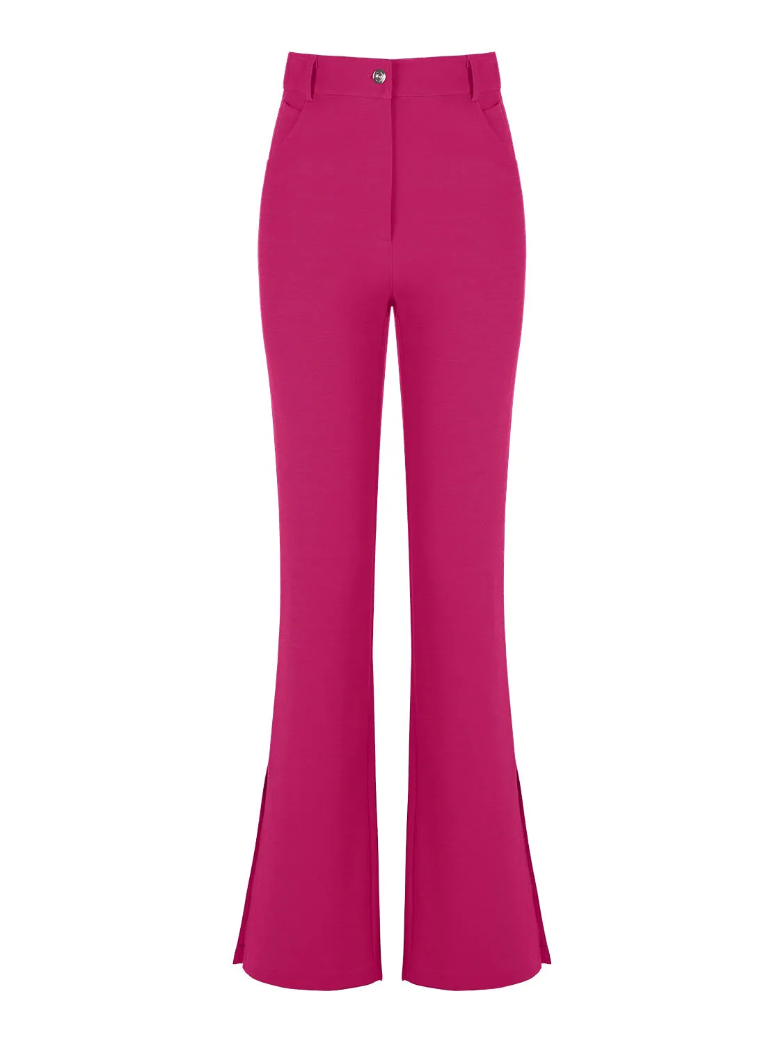 Hochtaillierte Hose mit Seitenschlitz