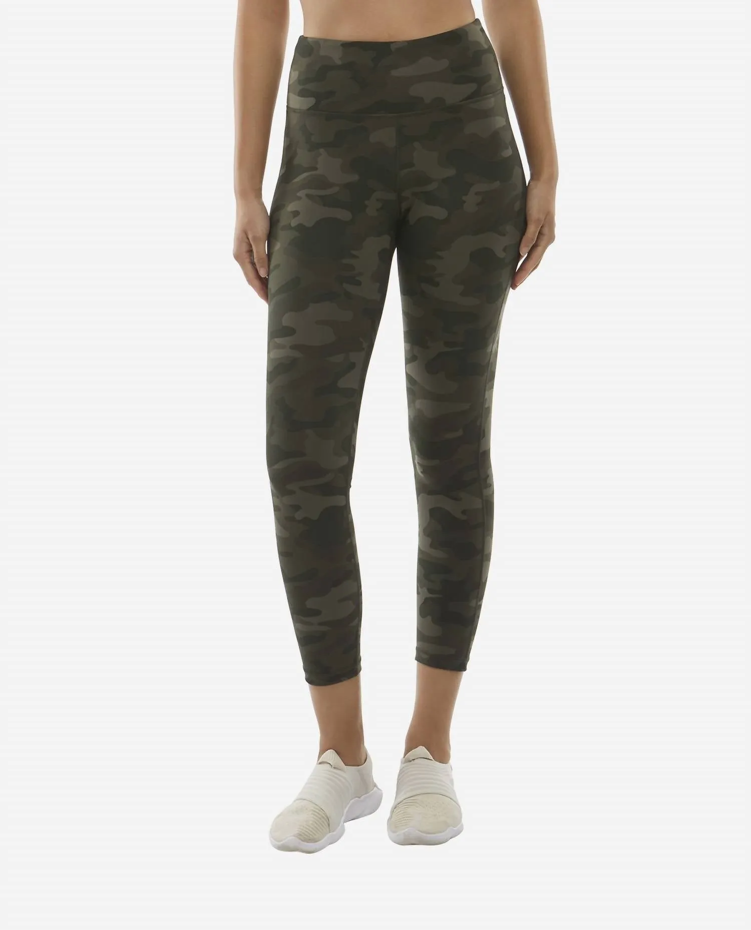 Highr Rise 7/8 Leggings Mit Tasche In Oliv Camouflage-Druck