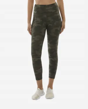 Highr Rise 7/8 Leggings Mit Tasche In Oliv Camouflage-Druck