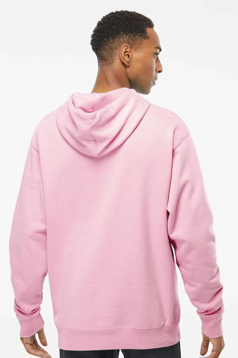 Independent Trading Company Herren Kapuzenpullover Hoodie mit Kangaroo-Tasche - Hellrosa