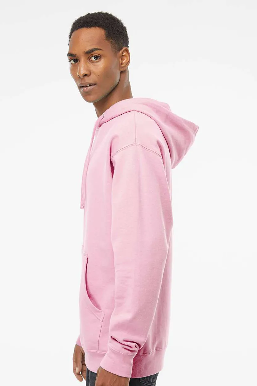 Independent Trading Company Herren Kapuzenpullover Hoodie mit Kangaroo-Tasche - Hellrosa