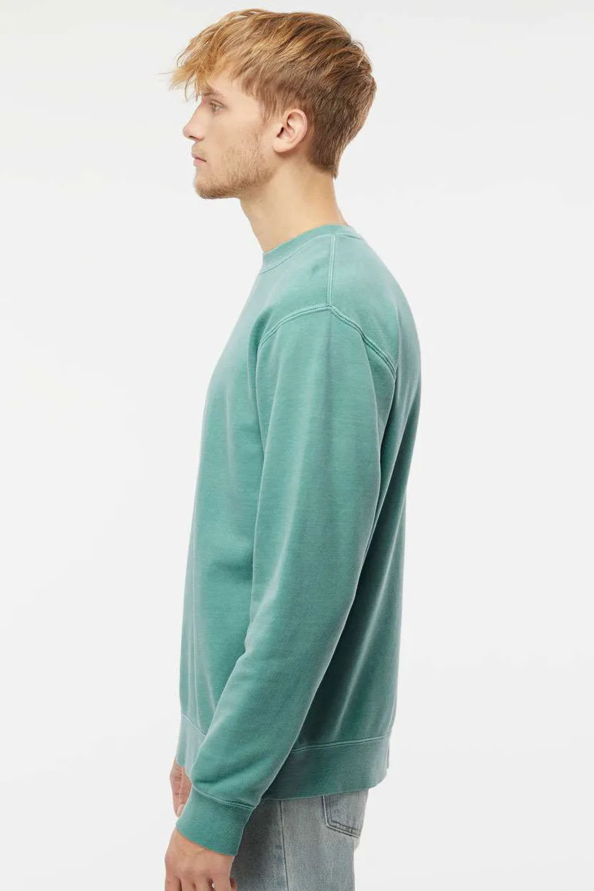 Independent Trading Company Herren Pigmentgefärbtes Rundhals-Sweatshirt - Minzgrün