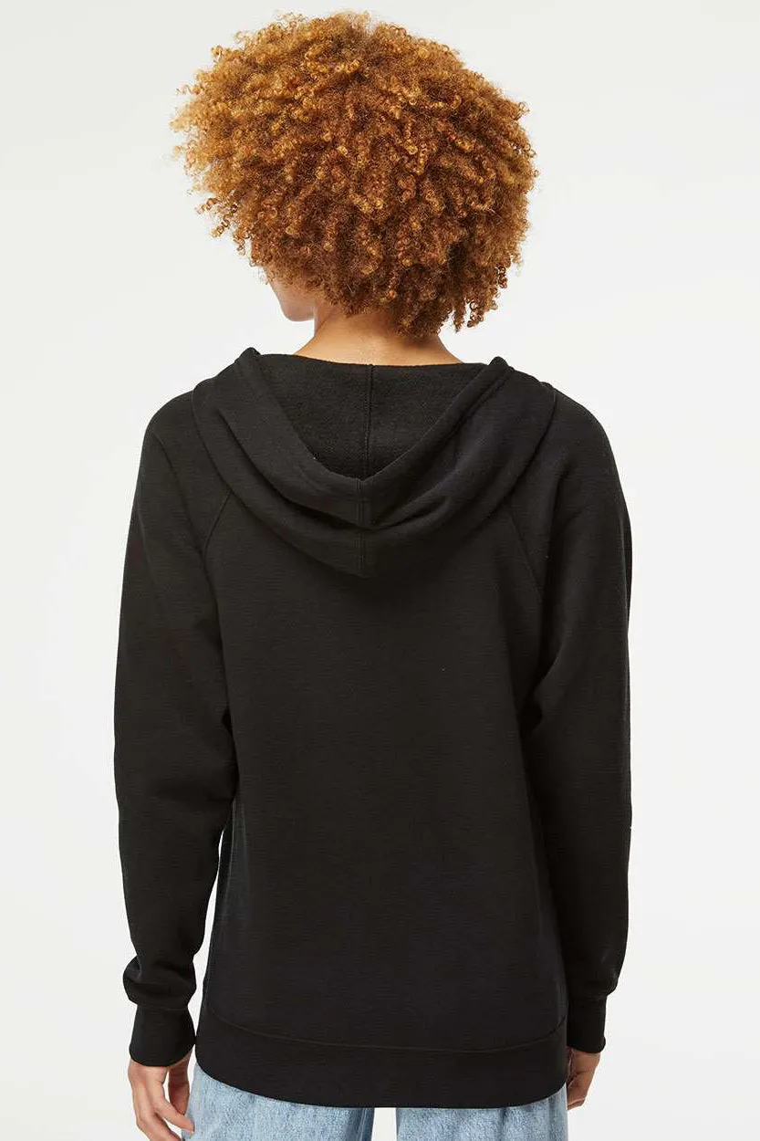 Independent Trading Company Herren Special Blend Raglan Reißverschluss Kapuzenpullover mit Taschen - Schwarz