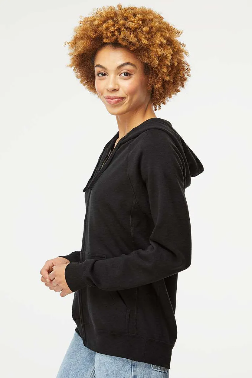 Independent Trading Company Herren Special Blend Raglan Reißverschluss Kapuzenpullover mit Taschen - Schwarz