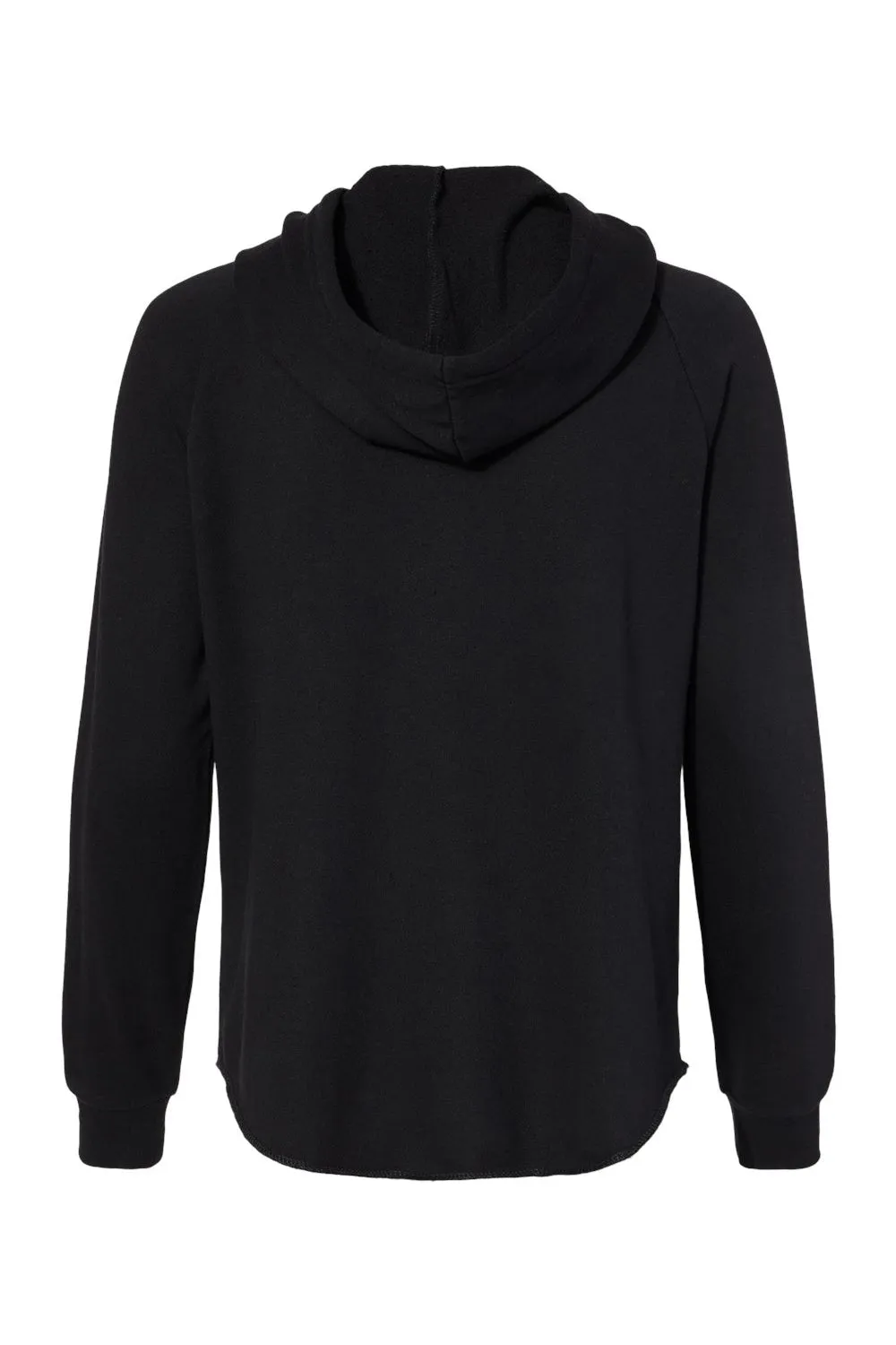 Independent Trading Company Damen California Wave Wash Kapuzenpullover mit Reißverschluss und Taschen - Schwarz